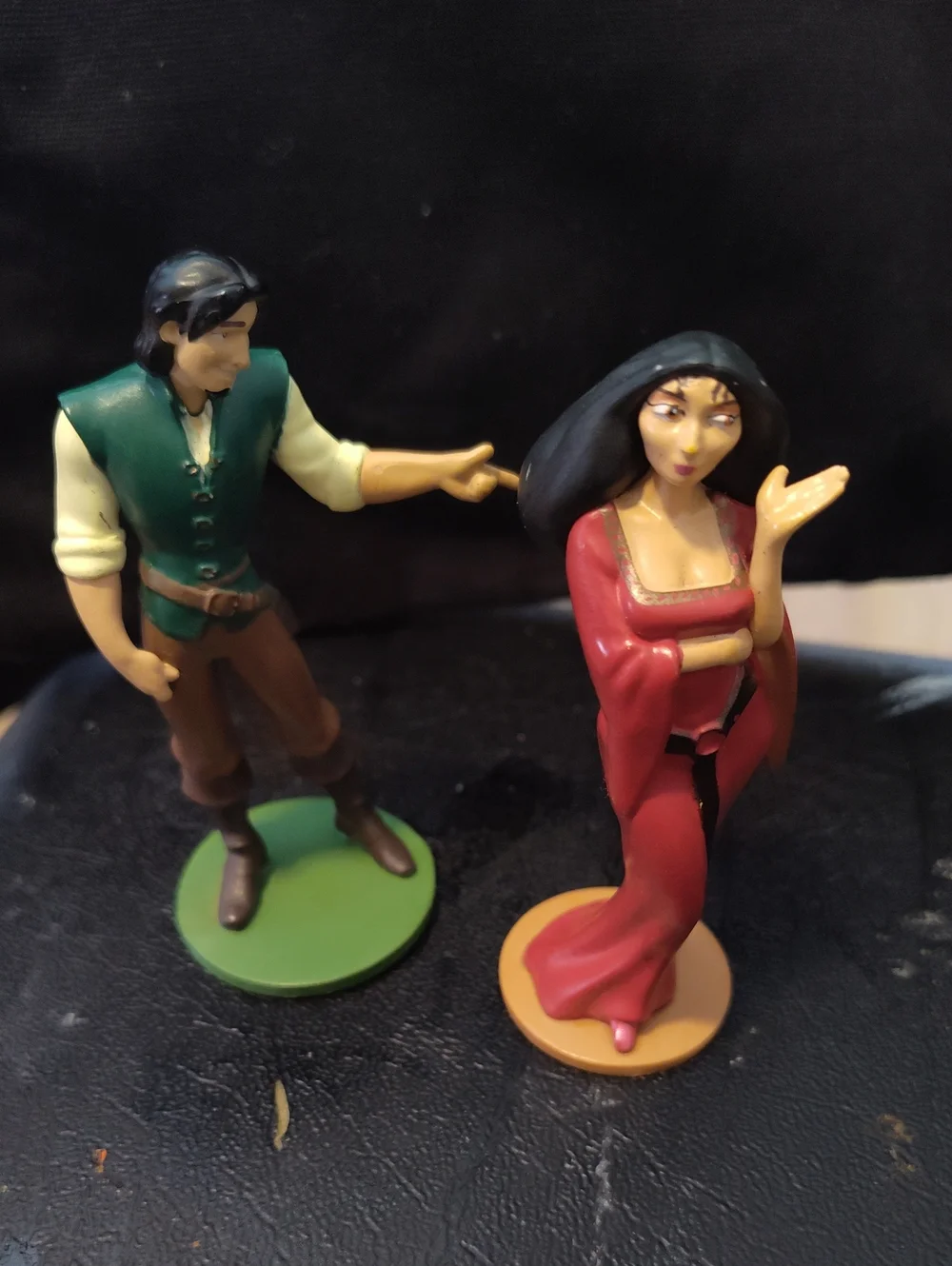 Disney TANGLED / Flynn Rider & Mother Gothel FIGURE Birthday CAKE TOPPER 3.75”